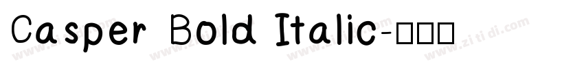 Casper Bold Italic字体转换